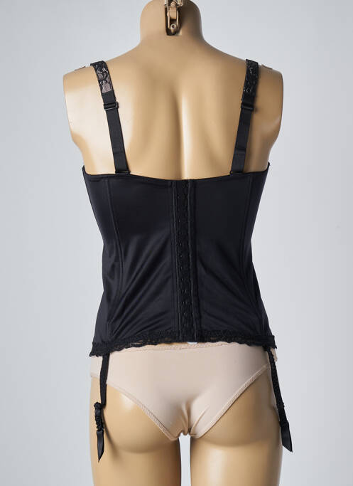 Guêpière/porte-jarretelle effet matière satinée noir EPRISE BY LISE CHARMEL femme