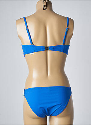 Maillot de bain 2 pièces stretch haut bandeau bleu LISE CHARMEL femme