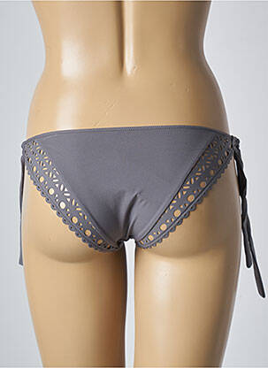 Bas de maillot de bain effet matière satinée bikini gris LISE CHARMEL femme