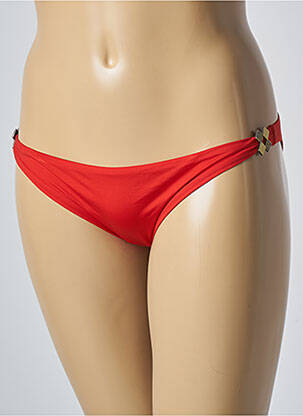Bas de maillot de bain effet matière satinée bikini rouge LISE CHARMEL femme