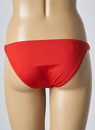 Bas de maillot de bain effet matière satinée bikini rouge LISE CHARMEL femme