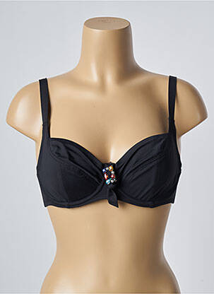 Haut de maillot de bain stretch haut soutien-gorge emboitant noir ANTIGEL femme