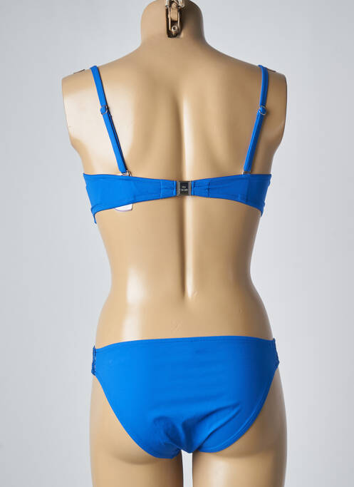 Maillot de bain 2 pièces stretch haut bandeau bleu LISE CHARMEL femme
