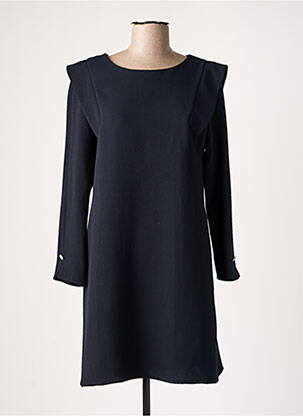 Robe courte fermeture zippée au dos manches longues bleu L'ANNEXE DES FILLES femme
