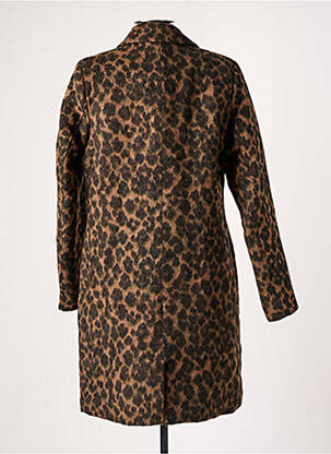 Manteau long coupe cintrée sans capuche marron RINO & PELLE femme