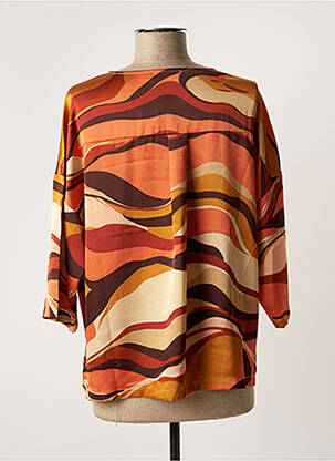 Blouse imprimé fantaisie manches 3/4 orange SEE U SOON femme