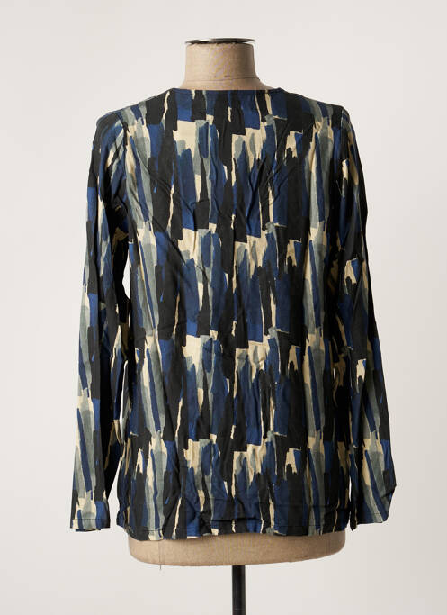 Blouse imprimé fantaisie manches longues bleu PAN femme