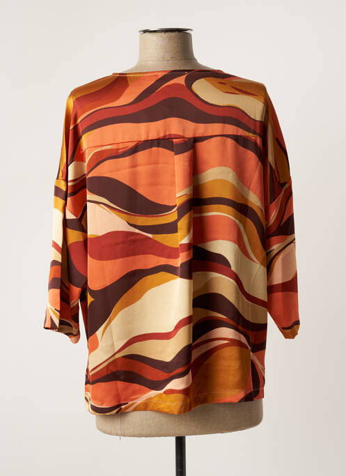 Blouse imprimé fantaisie manches 3/4 orange SEE U SOON femme