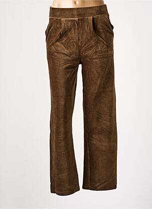Pantalon droit stretch taille normale marron PAN femme