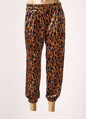 Pantalon 7/8 stretch taille normale marron SEE U SOON femme