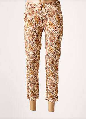 Pantalon 7/8 tissage popeline taille normale beige LA PETITE FRANCAISE femme