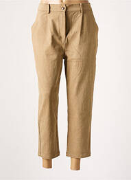 Pantalon 7/8 stretch taille normale beige THE KORNER femme