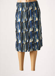 Jupe mi-longue coupe évasée bleu PAN femme