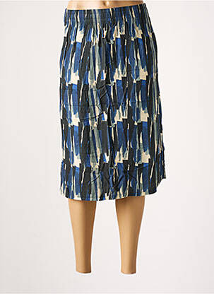 Jupe mi-longue coupe évasée bleu PAN femme