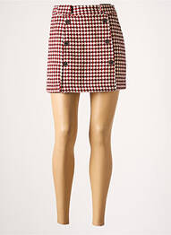 Jupe courte poches rouge THE KORNER femme
