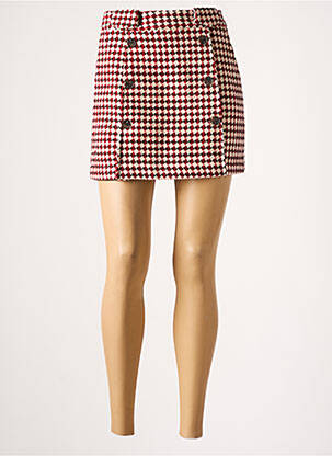 Jupe courte poches rouge THE KORNER femme