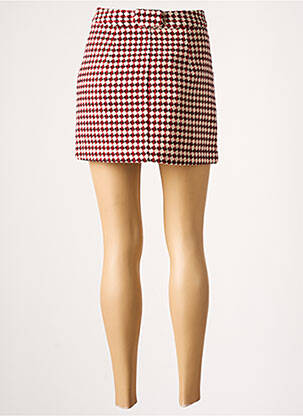 Jupe courte poches rouge THE KORNER femme