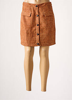 Jupe courte poches orange THE KORNER femme