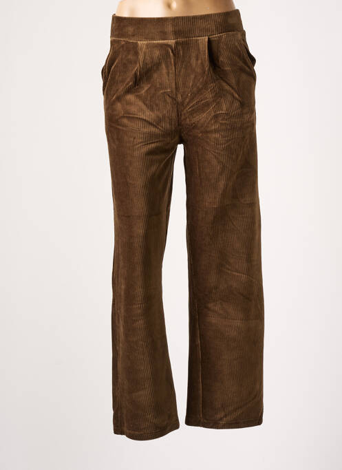 Pantalon droit stretch taille normale marron PAN femme