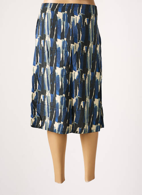 Jupe mi-longue coupe évasée bleu PAN femme