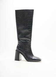 Bottes tissage satiné talon de 7 à 9cm noir VANESSA WU femme