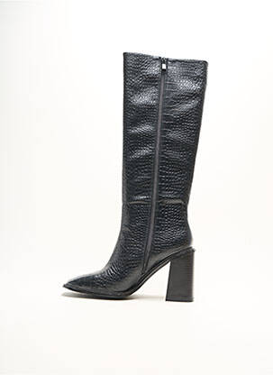 Bottes tissage satiné talon de 7 à 9cm noir VANESSA WU femme