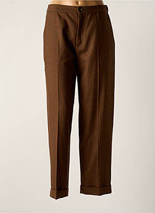 Pantalon droit marron LEON & HARPER femme
