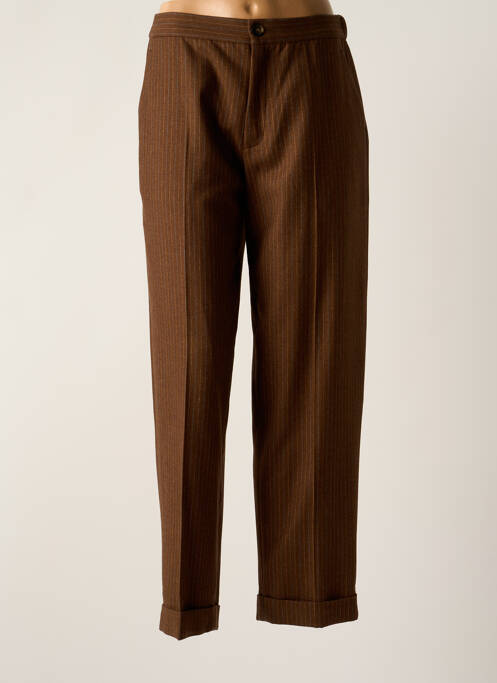 Pantalon droit marron LEON & HARPER pour femme