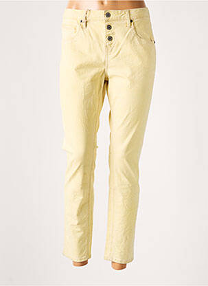 Pantalon slim jaune SCHOOL RAG femme