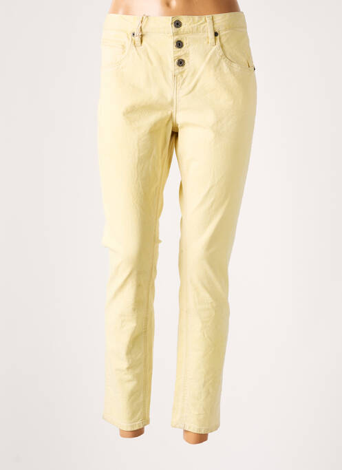Pantalon slim jaune SCHOOL RAG femme