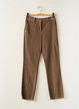 Pantalon droit marron WHITE SAND femme