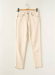 Pantalon slim beige FIVE pour femme seconde vue