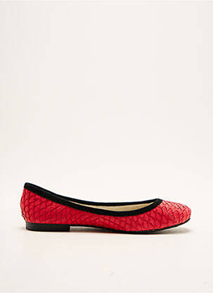 Ballerines bout rond talon plat jusqu'à 3cm rouge COULEUR POURPRE femme