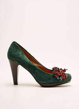 Escarpins bout pointu talon de 7 à 9cm vert COULEUR POURPRE femme