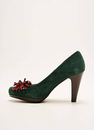 Escarpins bout pointu talon de 7 à 9cm vert COULEUR POURPRE femme