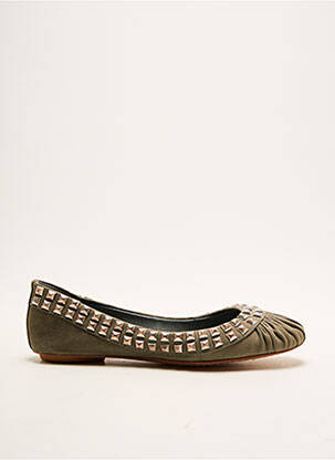 Ballerines matière lisse talon plat jusqu'à 3cm vert ASH femme
