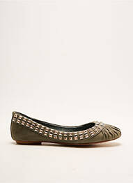 Ballerines matière lisse talon plat jusqu'à 3cm vert ASH femme
