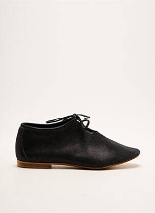 Derbies tissage satiné talon plat jusqu'à 3cm noir SMS femme