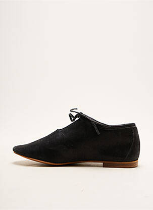 Derbies tissage satiné talon plat jusqu'à 3cm noir SMS femme