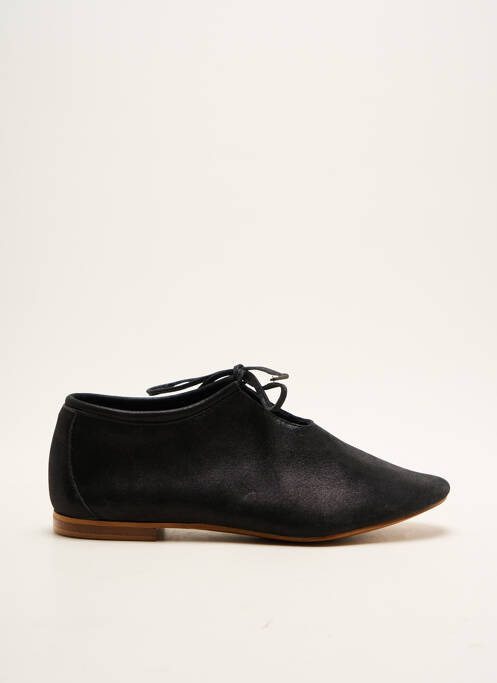 Derbies tissage satiné talon plat jusqu'à 3cm noir SMS femme