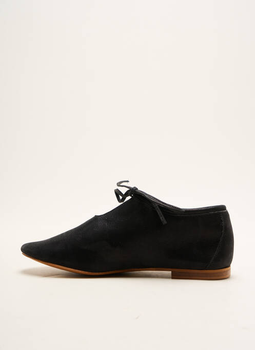 Derbies tissage satiné talon plat jusqu'à 3cm noir SMS femme