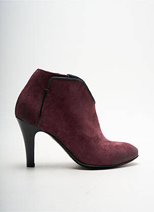 Bottines/boots nubuck talon de 4 à 6cm violet LA BOTTEGA DI LISA femme