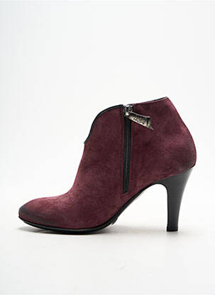 Bottines/boots nubuck talon de 4 à 6cm violet LA BOTTEGA DI LISA femme