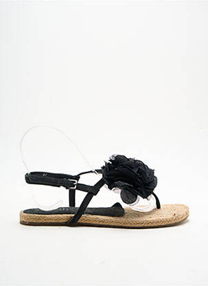 Tongs fermeture boucle(s) talon plat jusqu'à 3cm noir PARADOXALE femme
