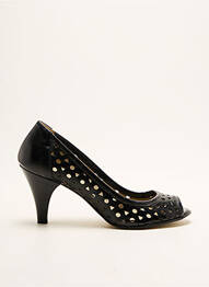 Escarpins tissage satiné talon de 4 à 6cm noir NOE femme