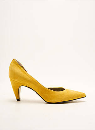 Escarpins nubuck talon de 4 à 6cm jaune NOE femme