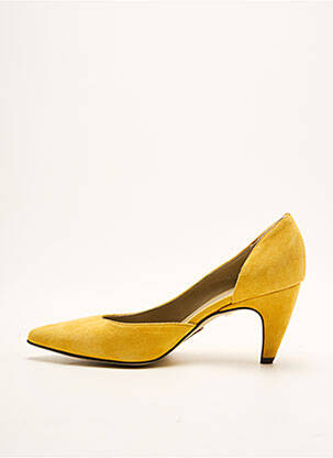 Escarpins nubuck talon de 4 à 6cm jaune NOE femme