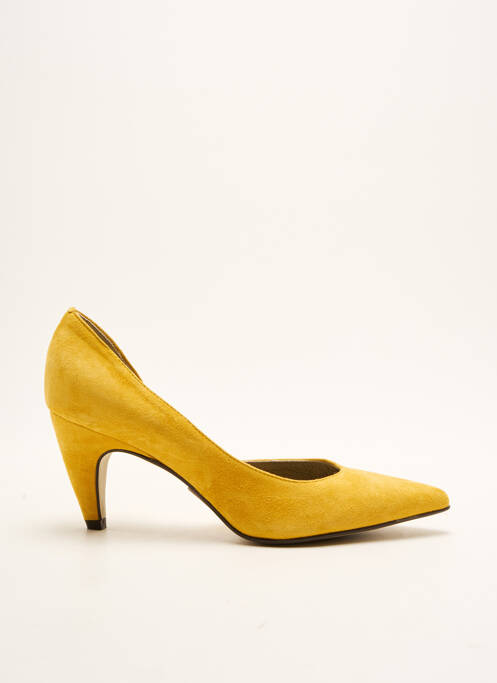 Escarpins nubuck talon de 4 à 6cm jaune NOE femme
