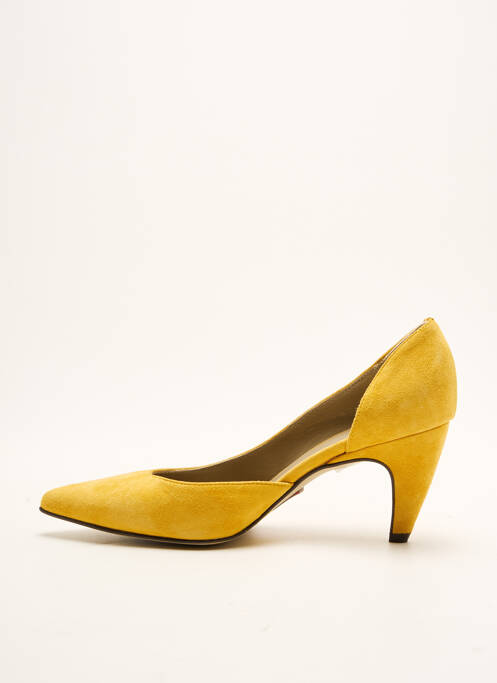 Escarpins nubuck talon de 4 à 6cm jaune NOE femme