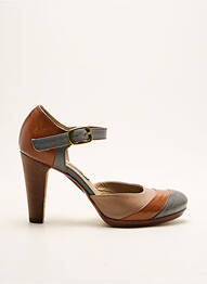 Sandales/nu pieds matière lisse talon de 7 à 9cm bleu ALBERTO FERMANI femme